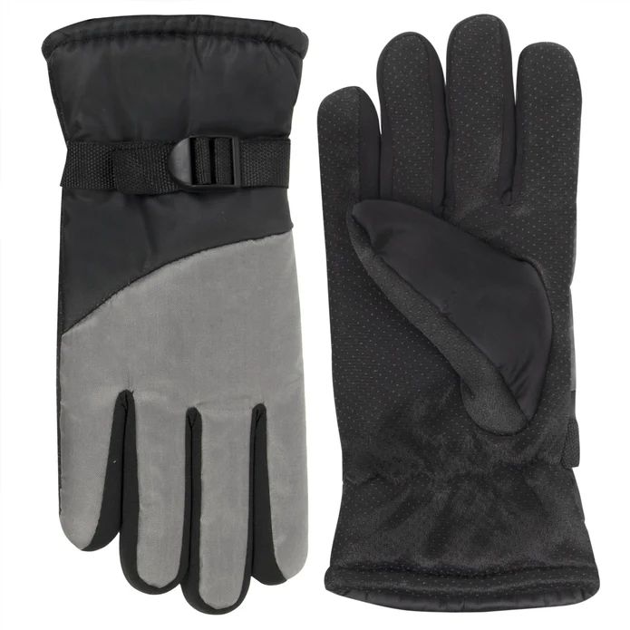 50 Pieces of Adult Winter Color Block Gloves - Silver