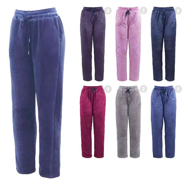 12 Pieces of Lady Fur Lined Corduroy Pants (assorted Colors And Sizes)