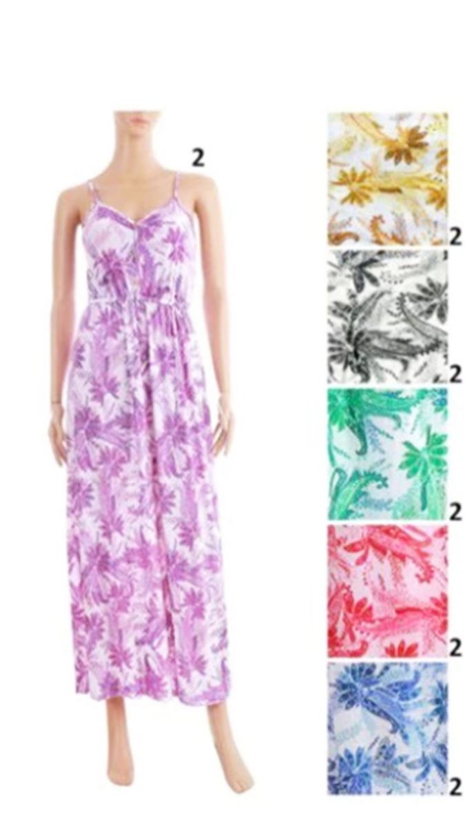 12 Pieces of Ladies Tropical Long Dress