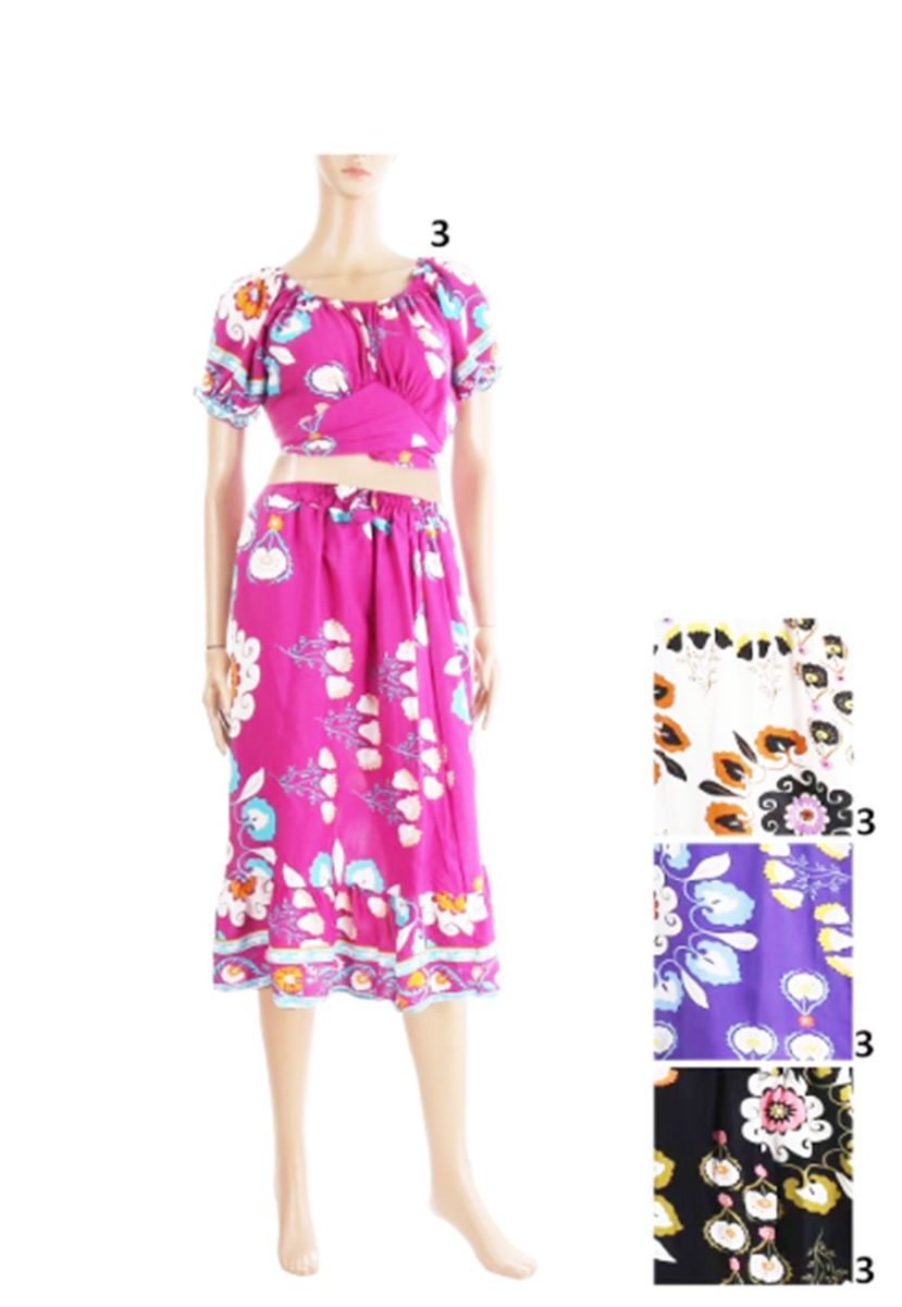 12 Pieces of Ladies TwO-Piece Set Top And Skirt