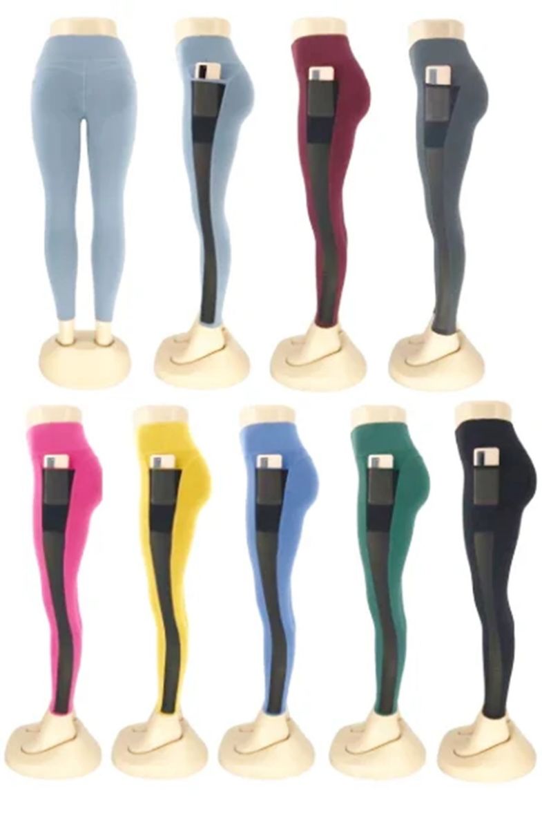 12 Pieces of Lady Leggings With A Phone Pocket