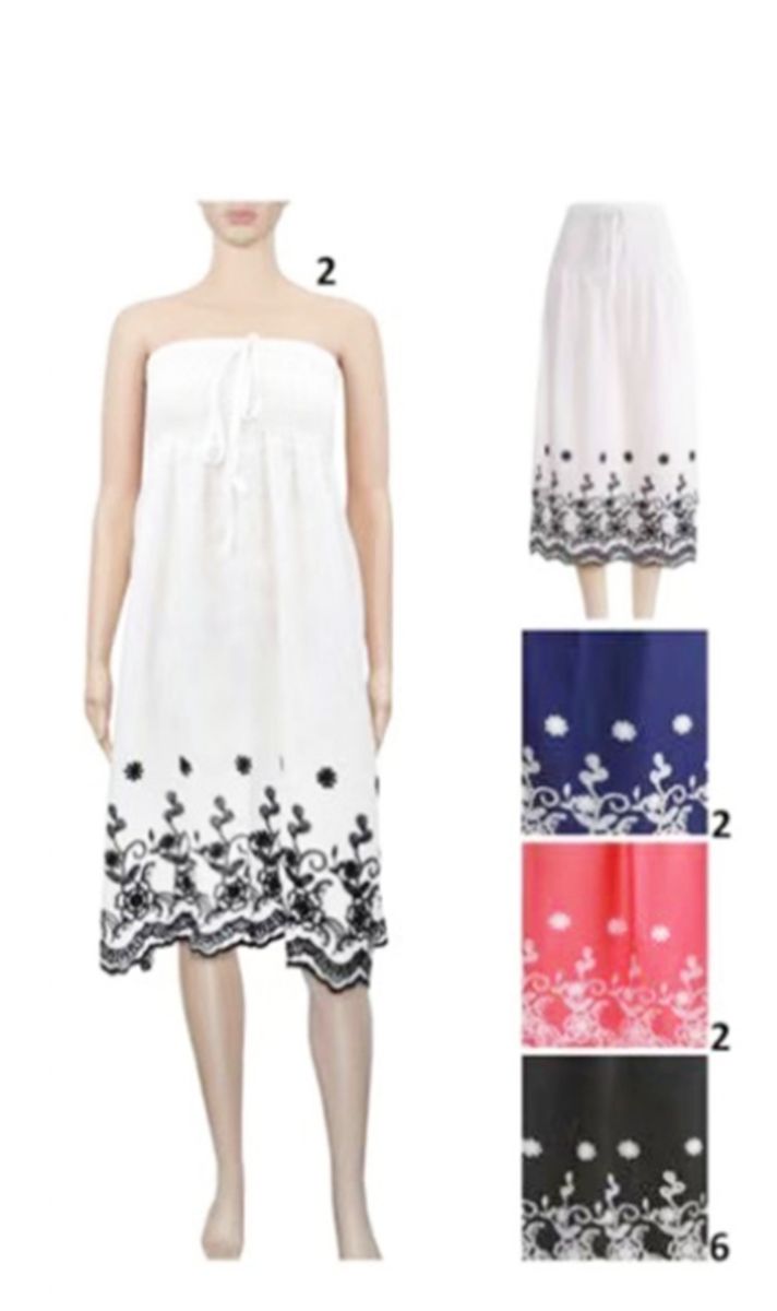 12 Pieces of Ladies Strapless Short Dress
