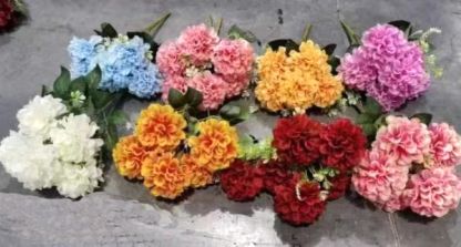 12 Pieces of Hydrangea Bouquet Color Assorted Mini 12pcs