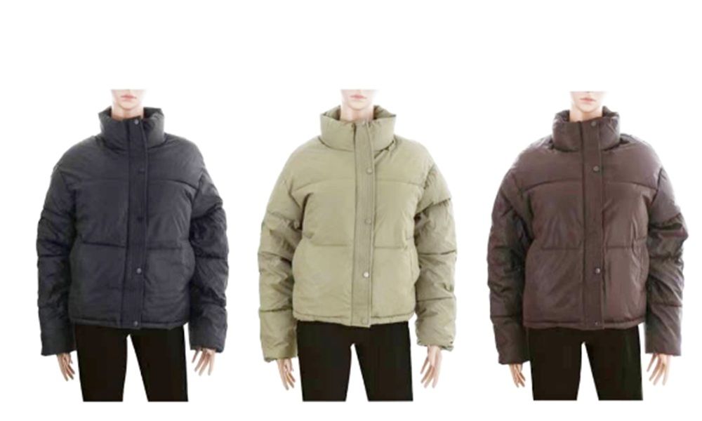 12 Pieces of Assorted Puffer Winter Jacket Earth Colors