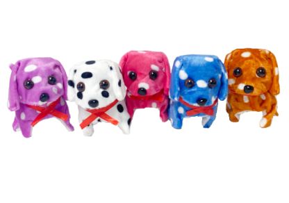 12 Pieces of Walking And Barking Dog Assorted Colors 2 Aa Batteries