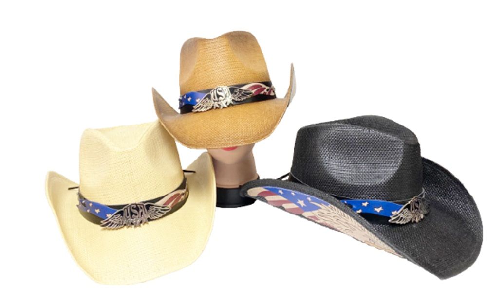 12 Pieces of Usa Eagle Wings Cowboy Hats