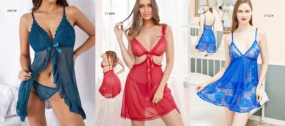 12 Pieces of SexY-Lingerie Assorted Colors