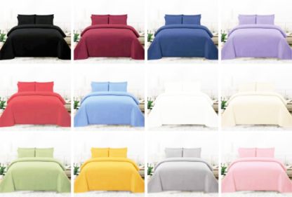 12 Sets of Solid King Bed Sheet Set 6pc Assorted Colors