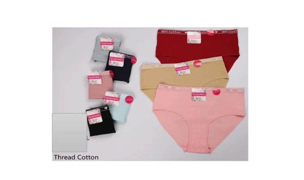 12 Pieces of Ladies Underwear 100% Cotton