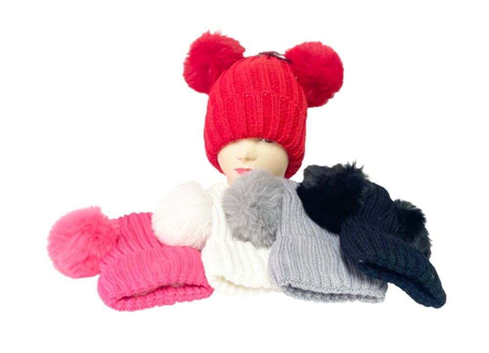12 Pieces of Winter Pom Pom Hats Bundle