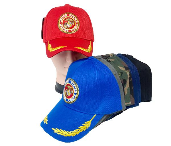 12 Packs of Marines Baseball Hats 12pc Pack