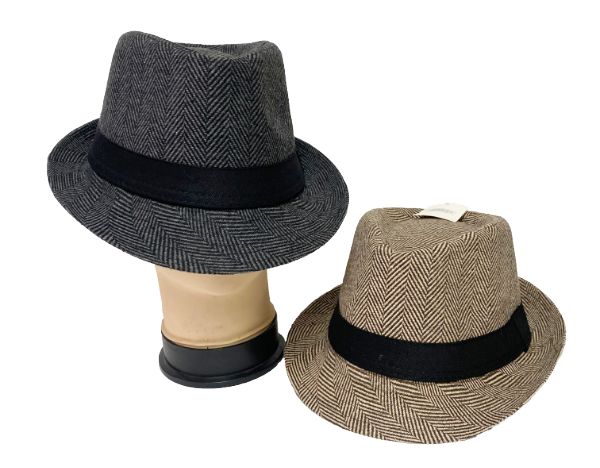 12 Packs of Winter Fedora Hats 12pc Pack