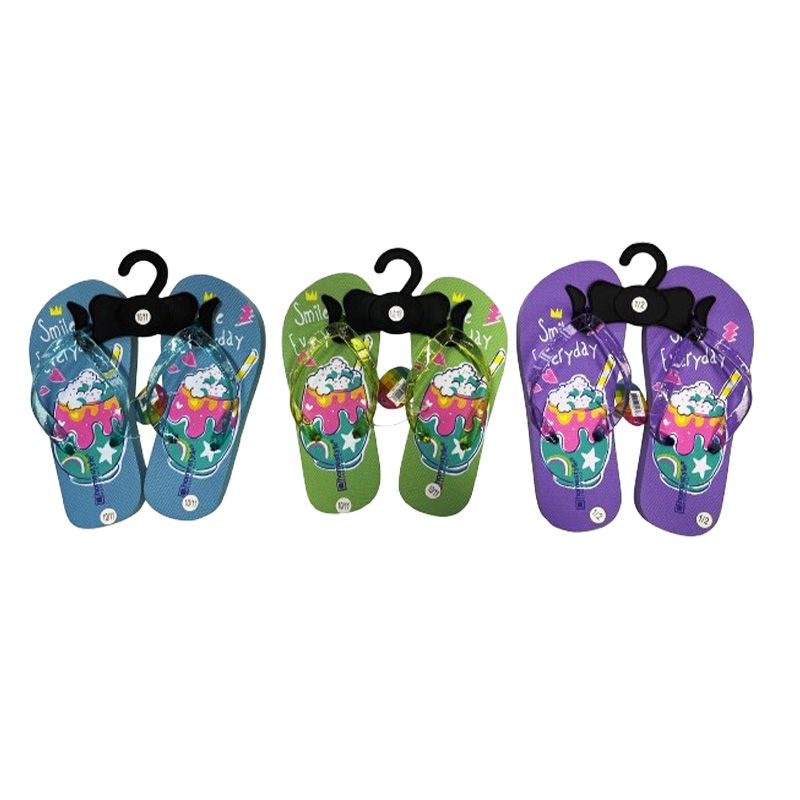 72 Pieces of Girls Flip Flops 3 Assorted
