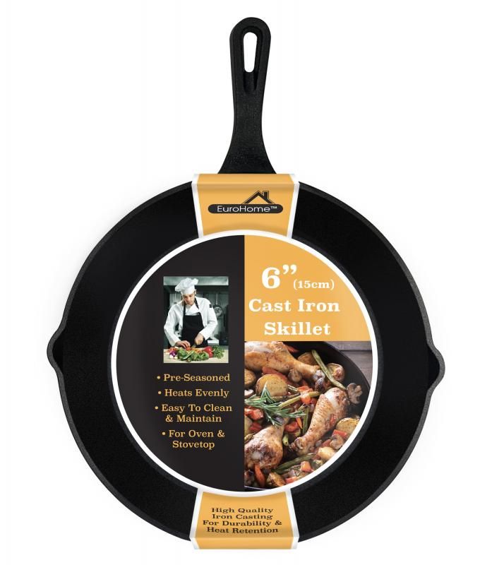 12 Pieces of 6" Cast-Iron Skillet