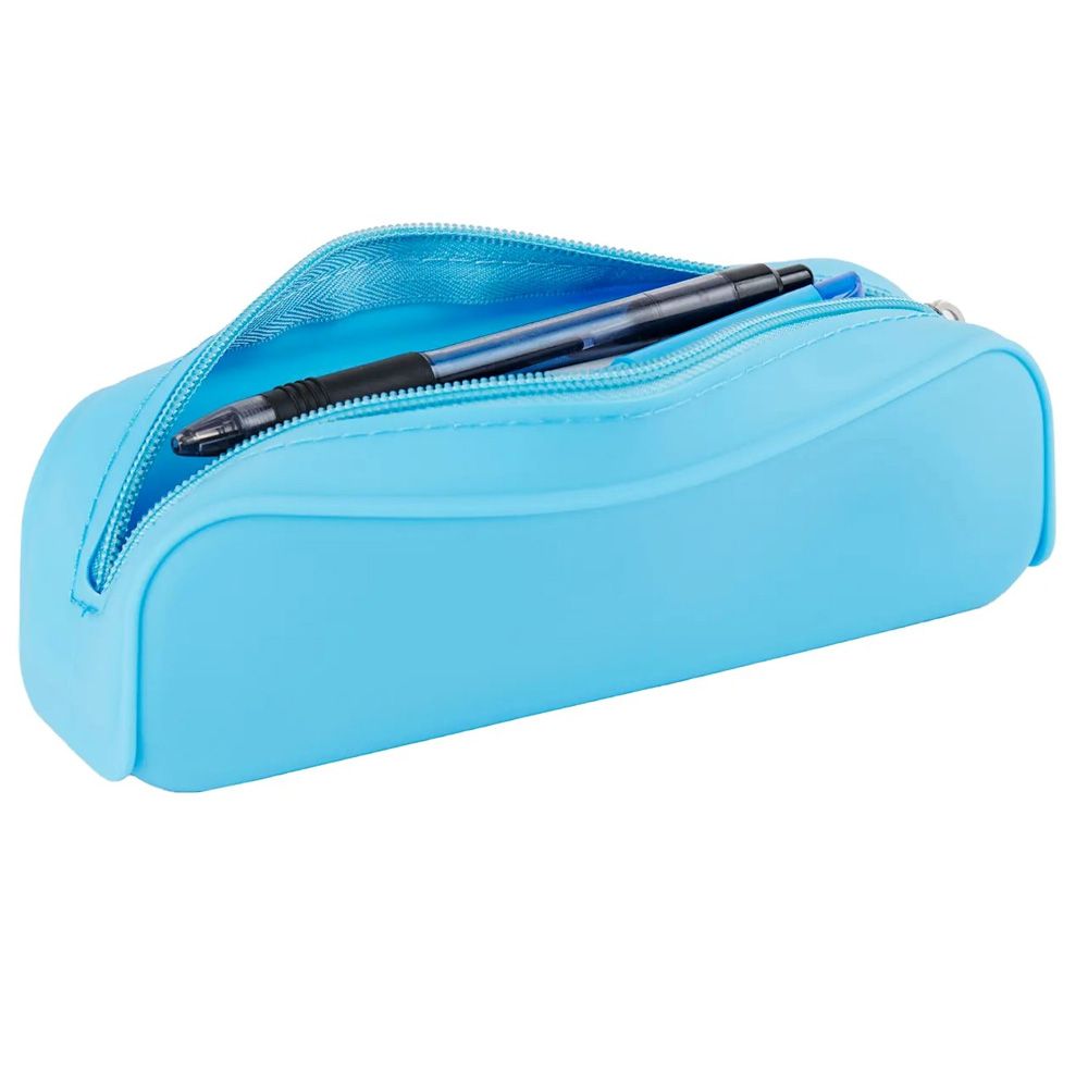 24 Pieces of Silicone Pencil Pouch / Pencil Case Blue