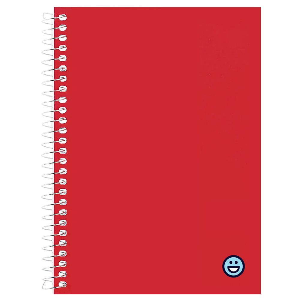 144 Pieces of Notebook Spiral Poly Cover 5" X 7" 80 Ct Side Band Red