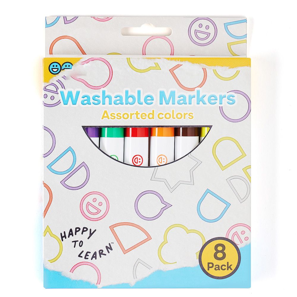 144 Pieces of Classic Washable Markers Broad Line 8 Pack