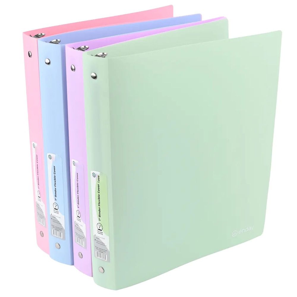 48 Pieces of 2" Binder Flexible Cover With View, Assorted Colors 12 Pack
