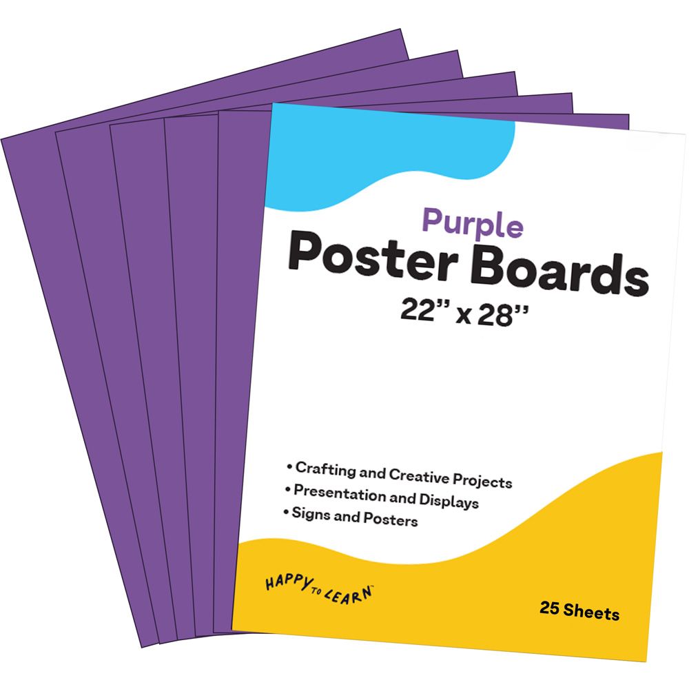 Poster Board, 22x28 , 25 Pack, Purple