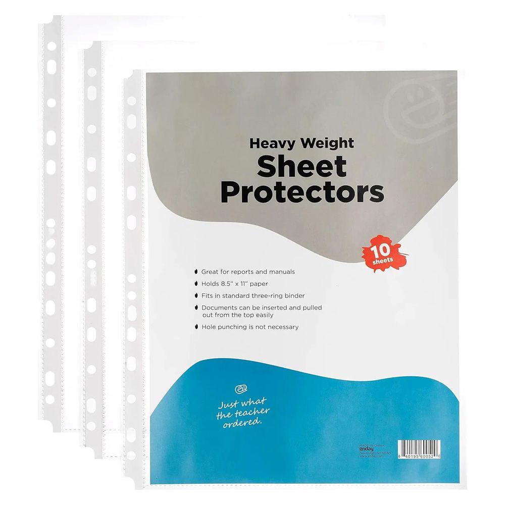 96 Pieces of Heavy Weight Top Loading Sheet Protectors 10 Pack
