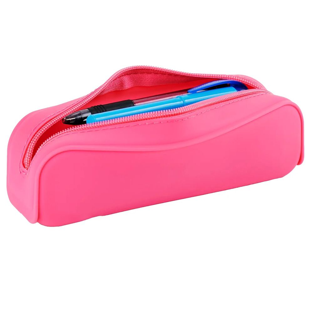 24 Pieces of Silicone Pencil Pouch / Pencil Case Pink