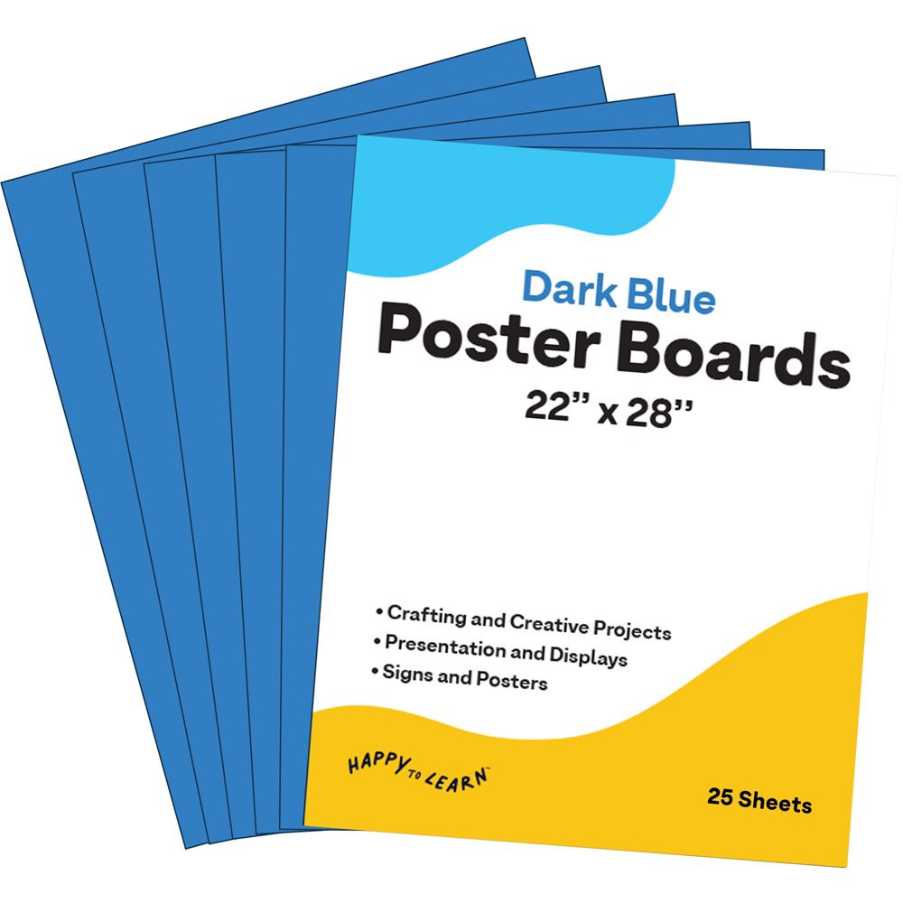 Poster Board, 22x28 , 25 Pack, Dark Blue