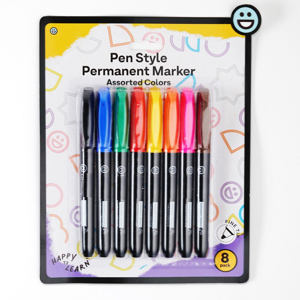 144 Pieces of Permanent Marker Fine Tip Assorted Colors 8 Pack