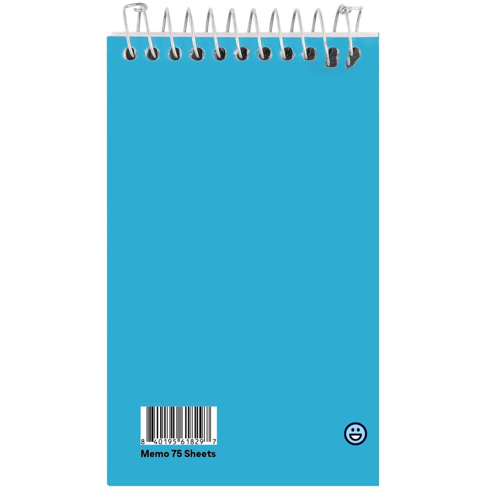 288 Pieces of Memo Book Poly Cover Top Bound Spiral 3" X 5" 75 Ct., Blue