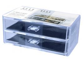 12 Pieces of Cosmetic Organizer W/2 Drawers 7.5" X 4" X 3.5"