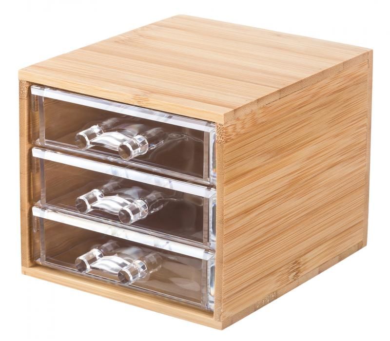 12 Pieces of Elle Bamboo 3 Drawer Organizer 6 X 4.8 X4.1 Inches