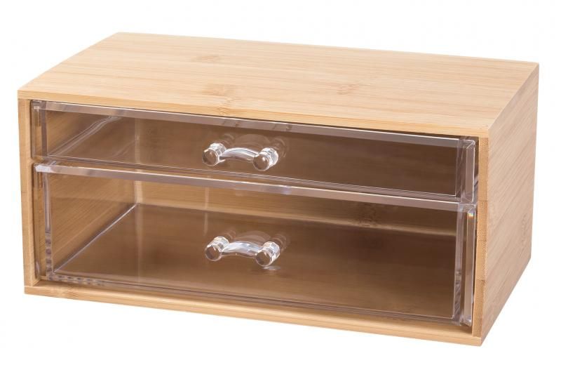 8 Pieces of Elle Bamboo 2 Drawer Organizer 9.5 X 6 X 4 Inches