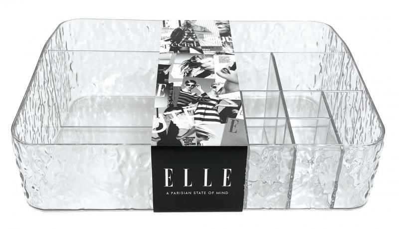 6 Pieces of Elle Glacial Cosmetic Organizer 9.6 X 7.6 X 3.7 Inch