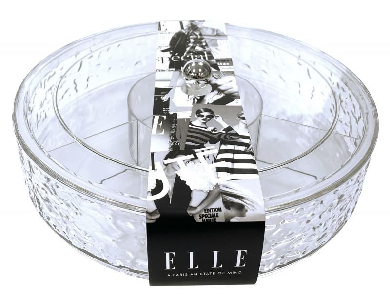 12 Pieces of Elle Glacial Covered Cosmetic Organizer Sectioned 9.8 X 2.75 Inch