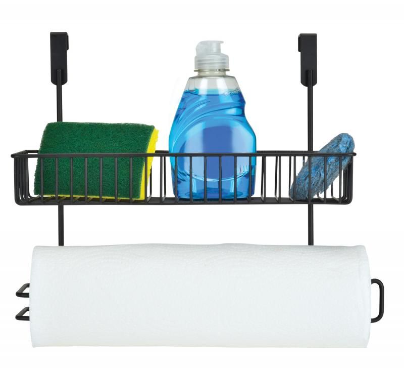 12 Pieces of OveR-ThE-Cabinet Hanging Basket W/paper Towel Holder
