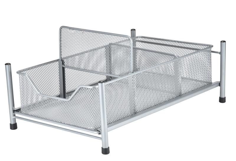 4 Pieces of 3-Section SlidE-Out Cabinet Basket 15 X 10.5 X 5.5"h