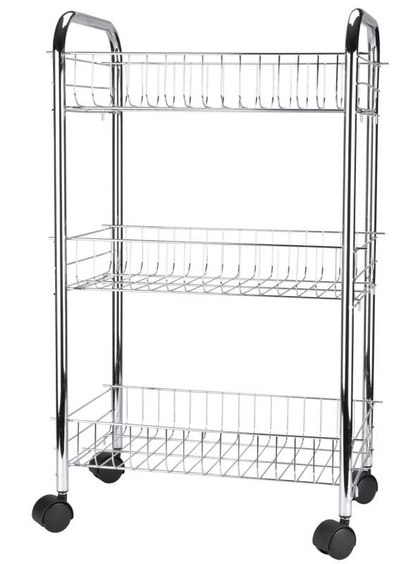 6 Pieces of 3-Tier Rolling Cart 3 Deep Baskets That Can Hold Anything And Everything