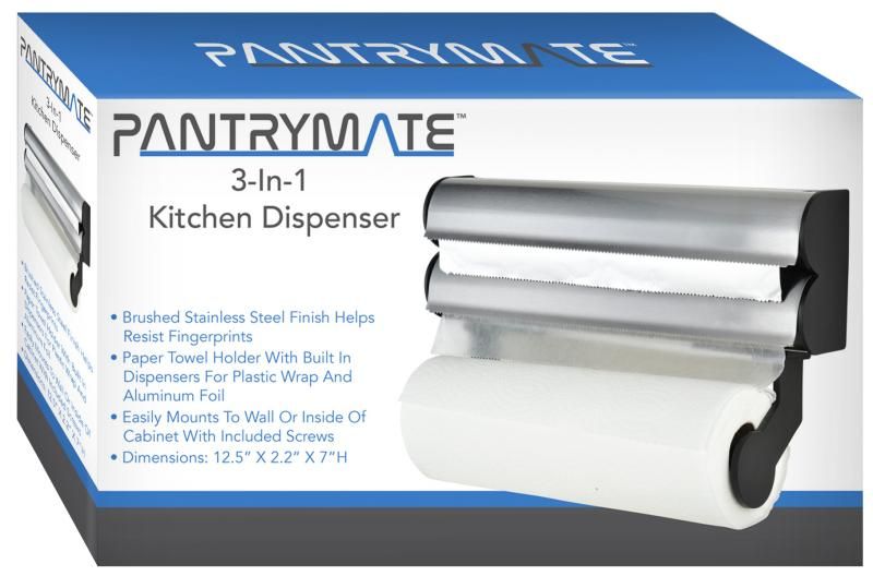 12 Pieces of 3-IN-1 Kitchen Dispenser Paper Towel Brushed Stainless Steel