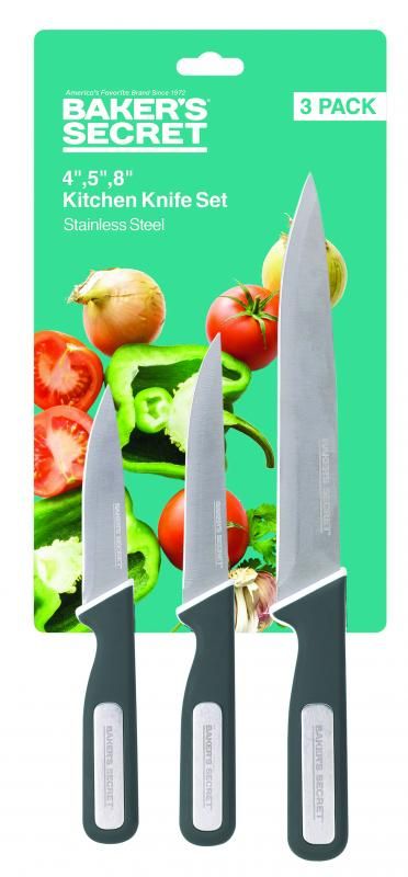 36 Pieces of 3 Pc Kitchen Knife Set W/ Tpr Handles