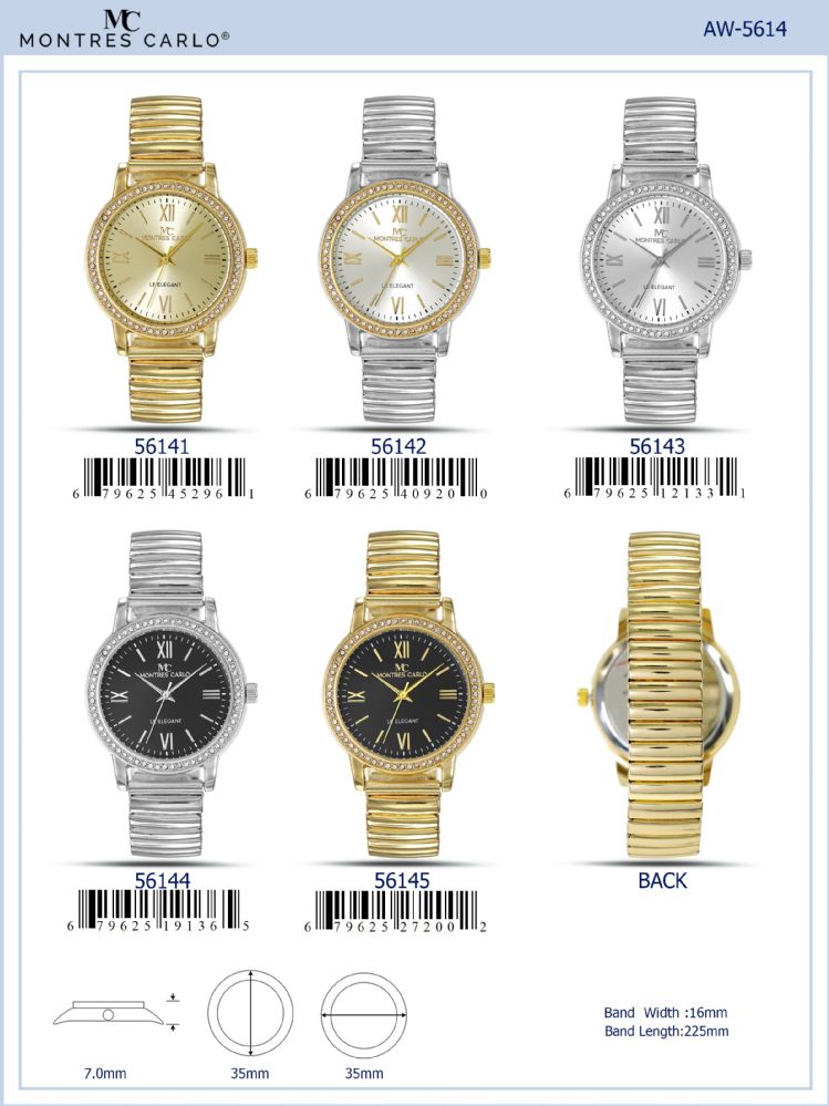 12 pieces of Ladies Watch - 56142 assorted colors
