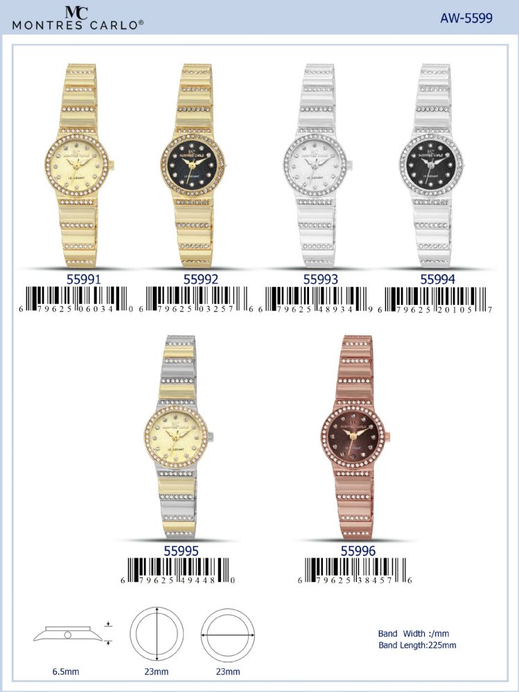 12 pieces of Ladies Watch - 55995 assorted colors
