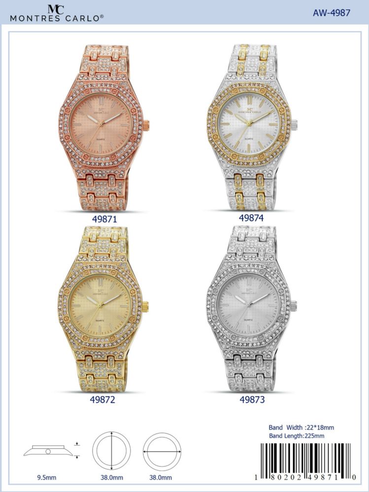 12 pieces of Ladies Watch - 49874 assorted colors