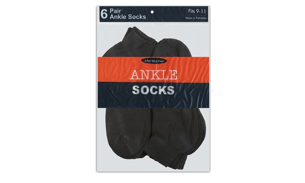 360 Pairs of Kid's Black Quarter Ankle Socks - Size 4-6