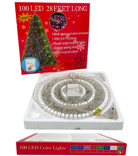 40 Pieces of 28 Ft 100 Led Xmas Light With Music MultI-Colored