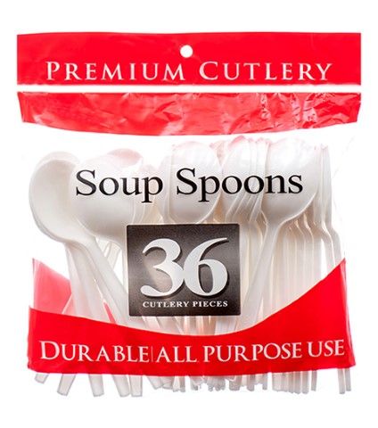 72 Pieces of 36pc Reusable Soup Spoons