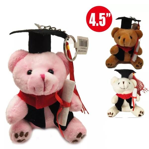 48 Pieces of 4.5 Inch Grad Bear Keychain