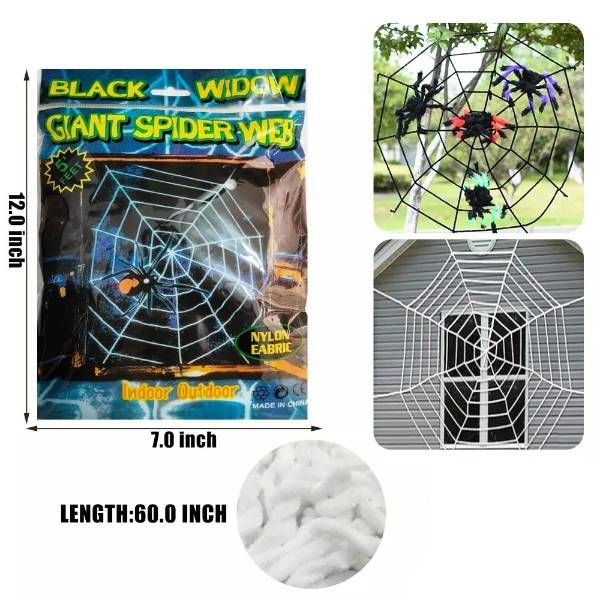 48 Pieces of Spider Web Decoration