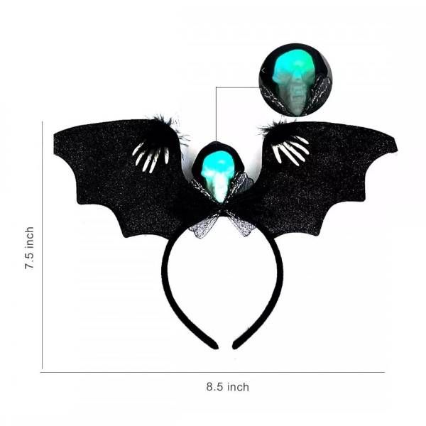 48 Pieces of Head Band Black Bat Light up