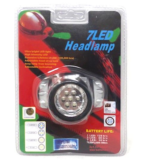 72 Pairs of 7 Led Headlamp