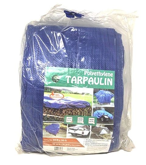 3 Pieces of 30x30 Blue Tarp