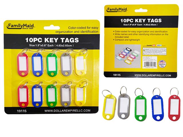 48 Pieces 10pc Key Tags Assorted Colors - Key Chains - at ...